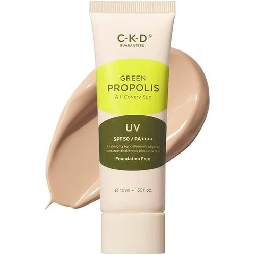 CKD Крем солнцезащитный с прополисом тонирующий - Green propolis all-covery sun SPF50+PA++++, 40мл