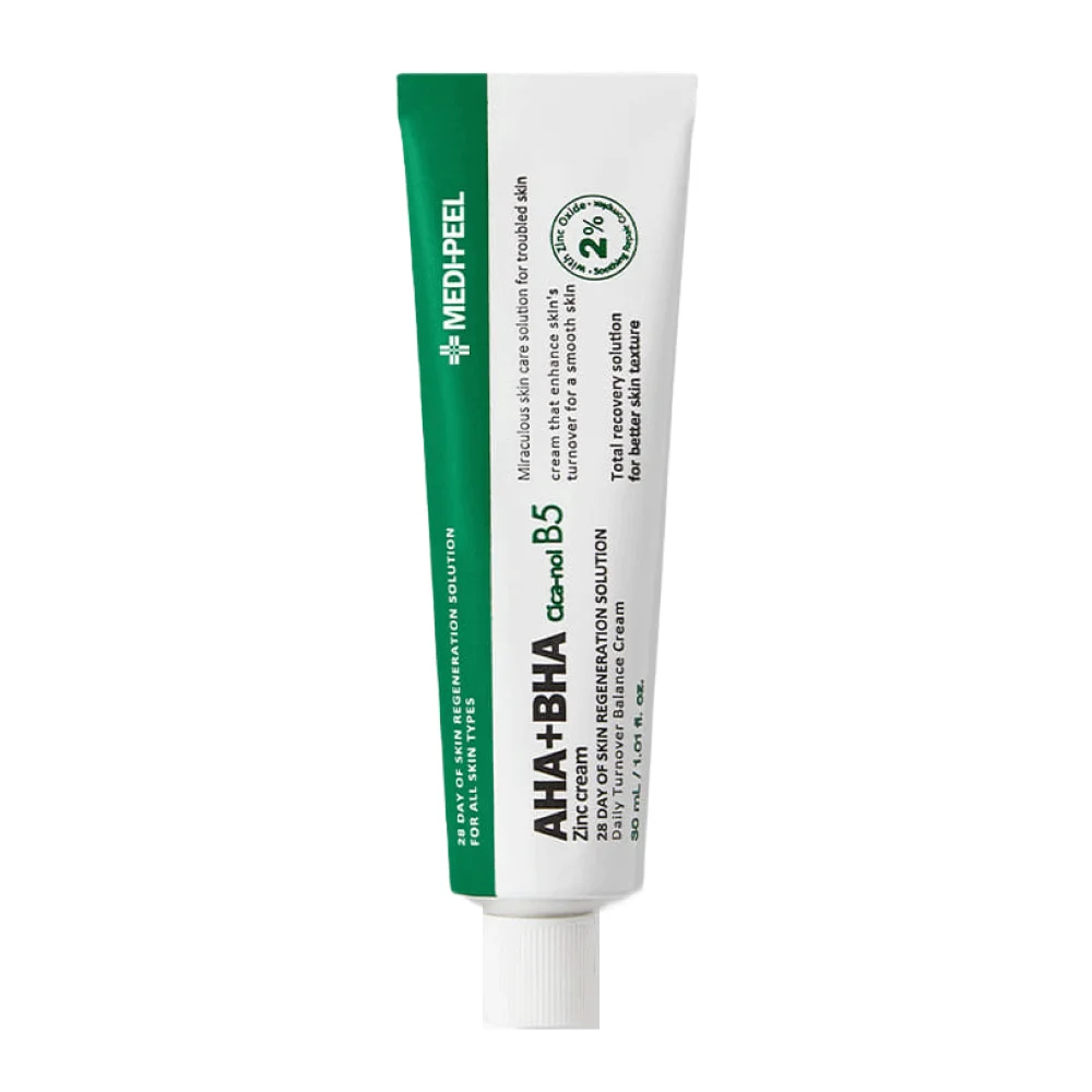 MEDI-PEEL AHA BHA Zinc Cica-Nol B5 Cream (30ml) Крем с кислотным комплексом и цинком