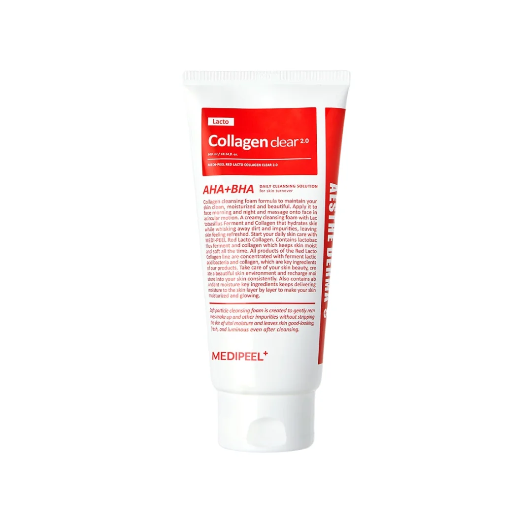 MEDI-PEEL Red Lacto Collagen Clear 2.0 (300ml) Пенка для умывания версия 2.0