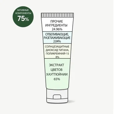 Derma Factory Крем солнцезащитный с экстрактом хауттюйнии - Houttuynia cordata 65% sun cream, 50мл