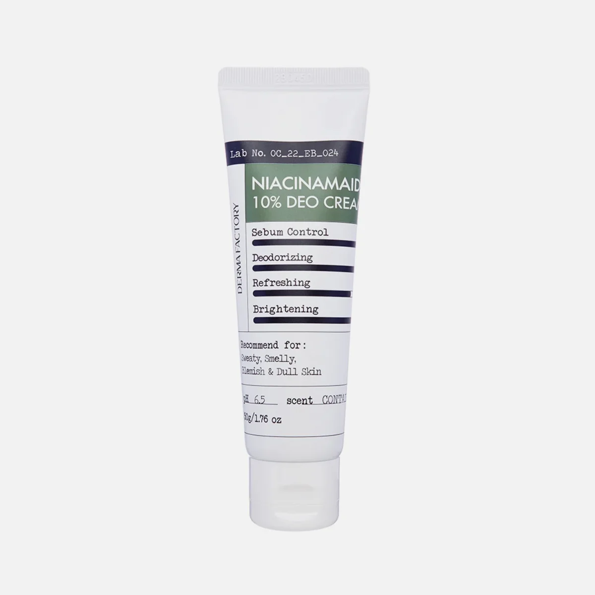 Derma Factory Крем-дезодорант с 10% ниацинамидом - Niacinamide 10% deo cream, 50г