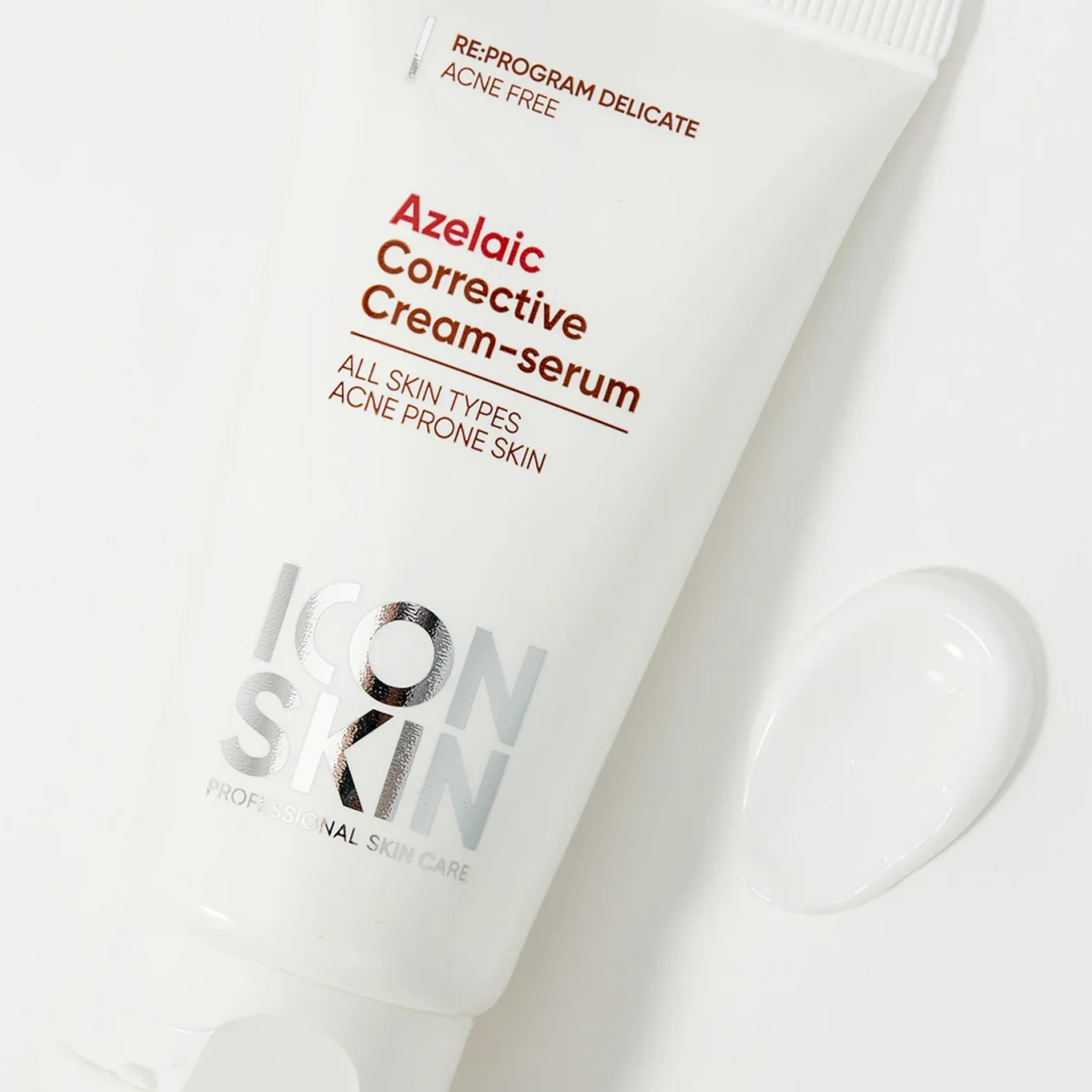 ICON SKIN Корректирующая крем-сыворотка на основе 10% азелаиновой кислоты / Azelaiс Corrective Cream-serum, туба 50 мл