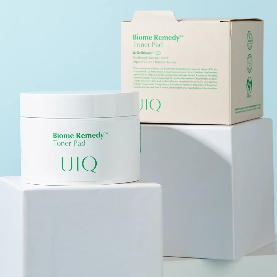 UIQ Успокаивающие пэды для чувствительной кожи с пробиотикам Biome Remedy Toner pad 180мл