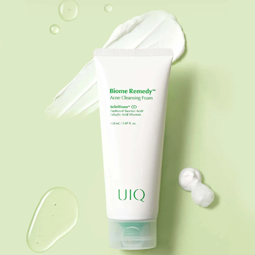 UIQ Очищающая пенка с постбиотиками против акне Biome Remedy Acne Cleansing Foam 150 мл