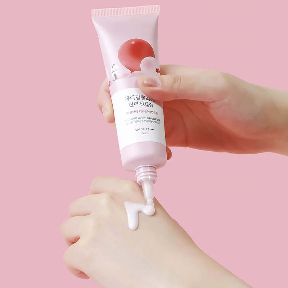 ROUND LAB Солнцезащитная сыворотка с коллагеном Camellia Deep Collagen Firming Sun Serum 50мл