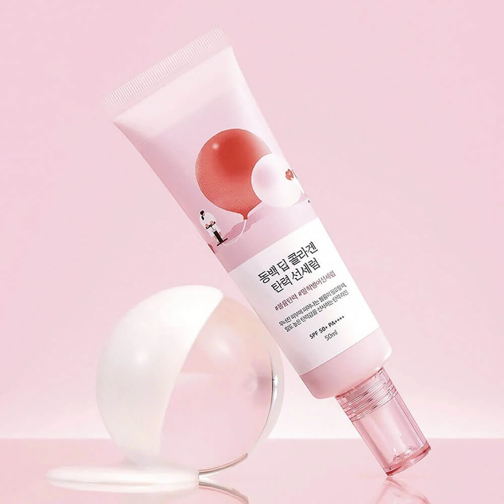 ROUND LAB Солнцезащитная сыворотка с коллагеном Camellia Deep Collagen Firming Sun Serum 50мл