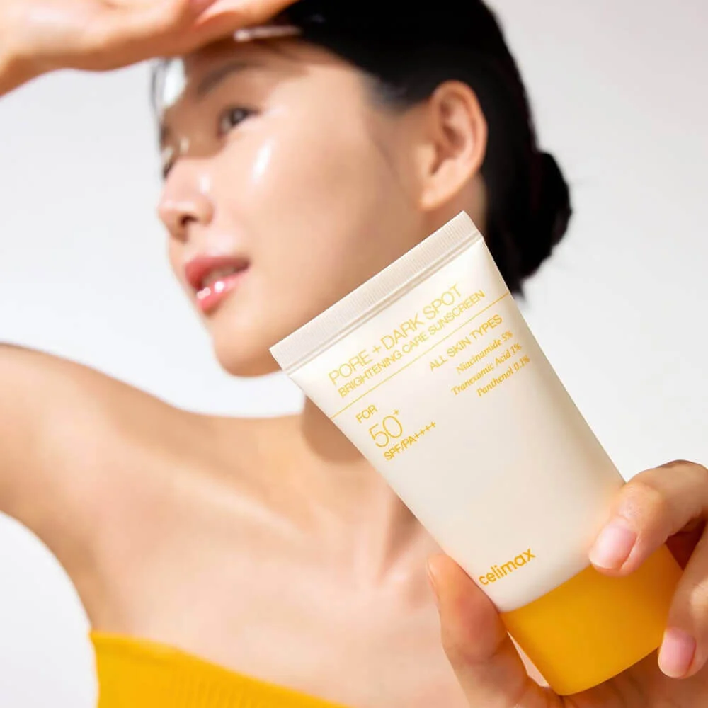 Celimax Крем солнцезащитный выравнивающий - Pore+dark spot brightening care SPF50+PA++++, 50мл
