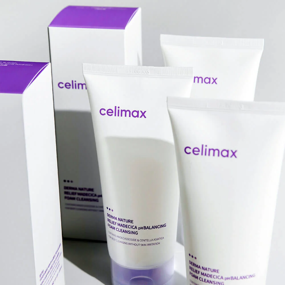 Celimax Слабокислотная очищающая пенка Derma Nature Relief Madecica pH Balancing Foam 150мл