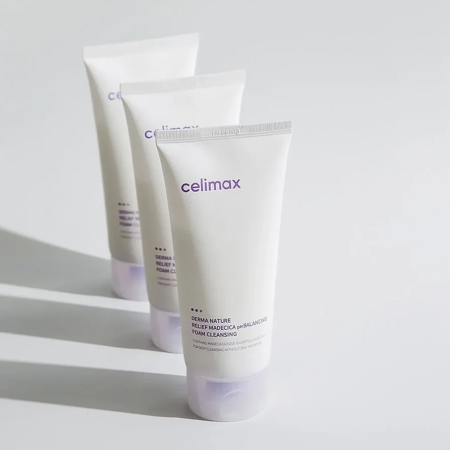 Celimax Слабокислотная очищающая пенка Derma Nature Relief Madecica pH Balancing Foam 150мл