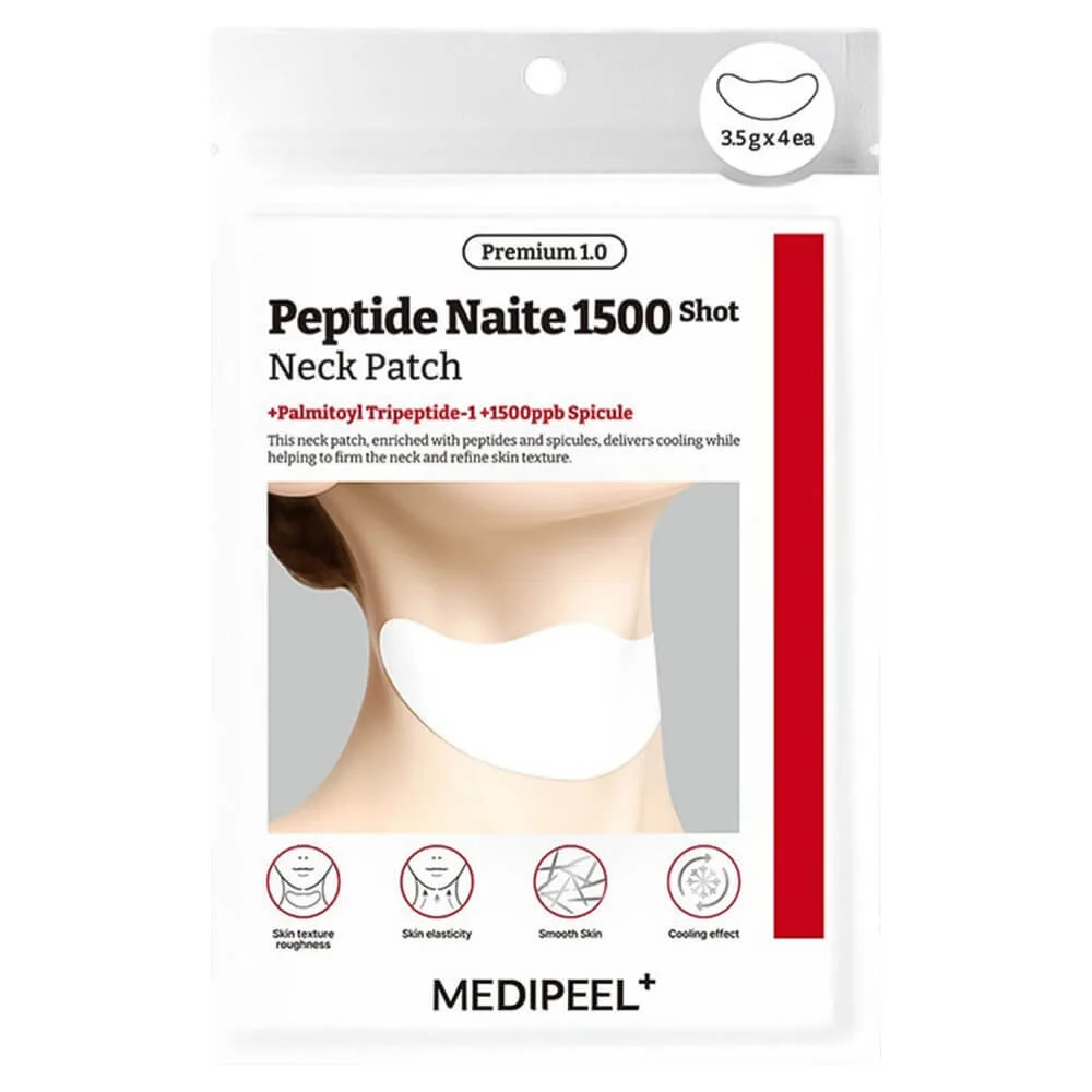 MEDI-PEEL Peptide Naite 1500 Shot Neck Patch (3.5г*4шт) Омолаживающая патч-маска для шеи