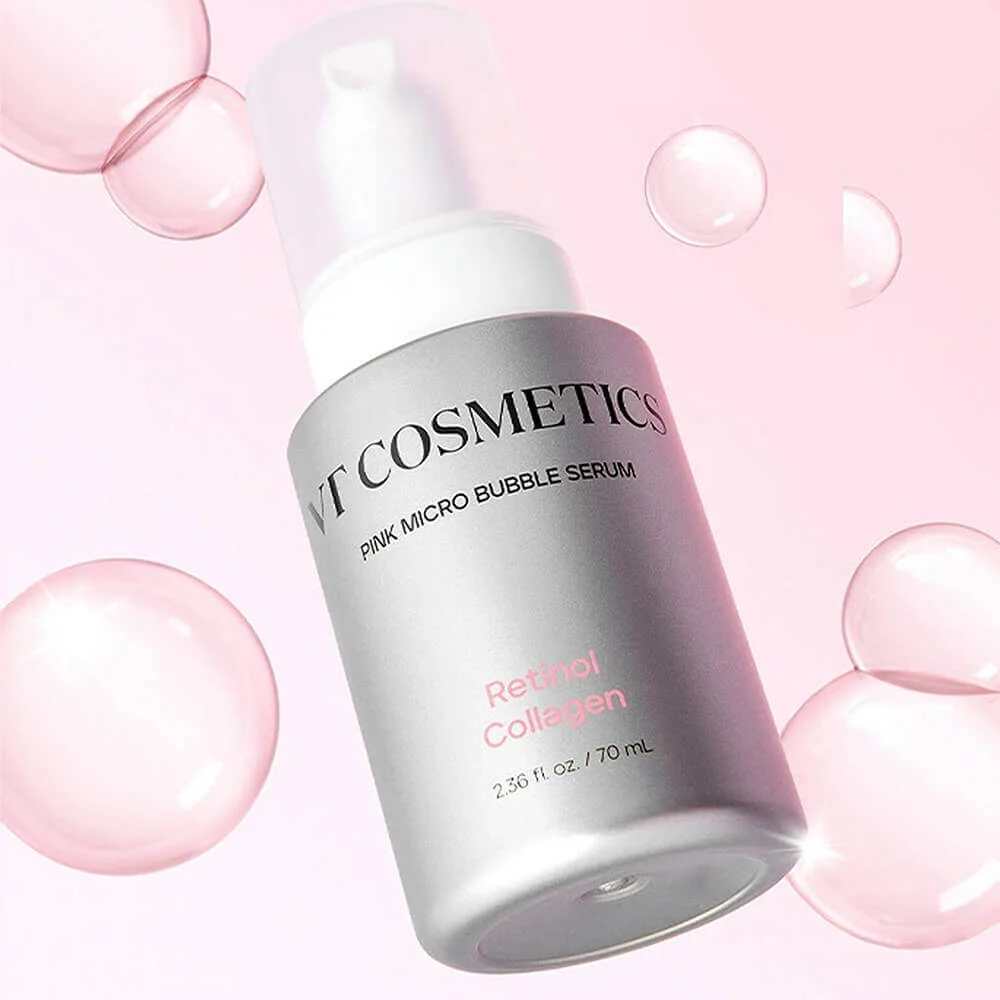 VT Cosmetics Пузырьковая сыворотка с ретинолом Retinol Collagen Pink Micro Bubble Serum 70мл