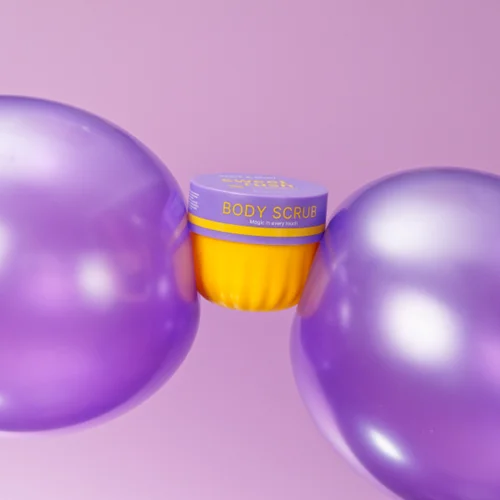 Spark'&Glow Скраб для тела с ароматом соленой карамели - Body scrub purple toffee scent, 400г