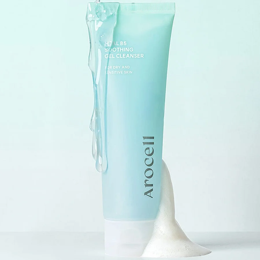 AROCELL Успокаивающий гель для умывания для чуствительной кожи Hyal B5 Soothing Gel Cleanser 120г